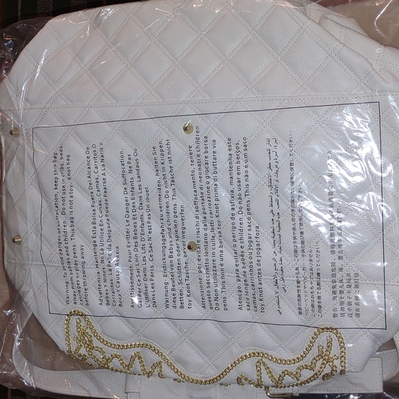 #SPRAYGROUND 💫Rivera Le Blanc Gold Chain Mini Duffle Bag# Cosplay Great! - Picture 13 of 15